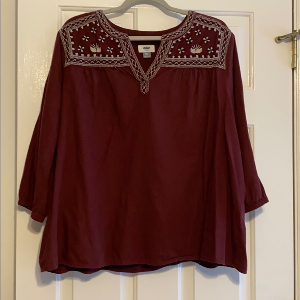 Old navy flannel top.